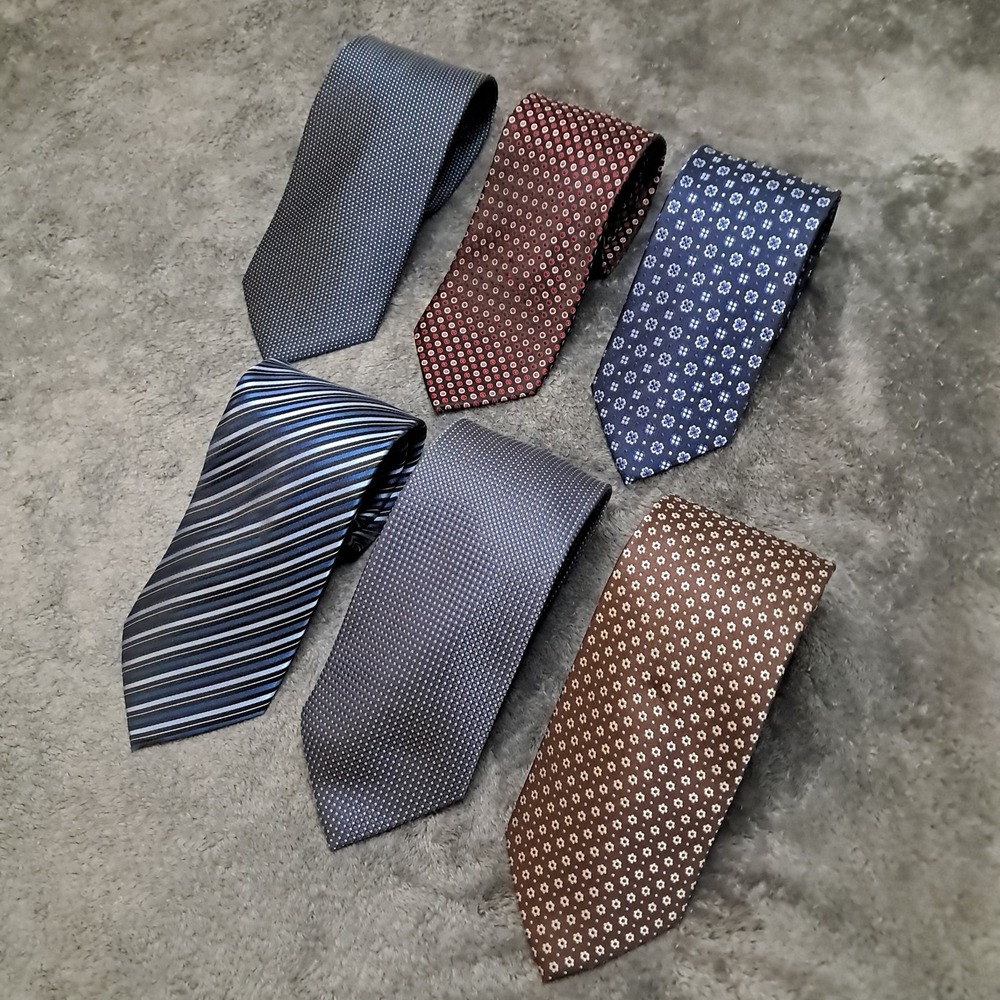 Alexander  Silk Ties Lot of 6 Various Colors and Patterns Business Formal Party